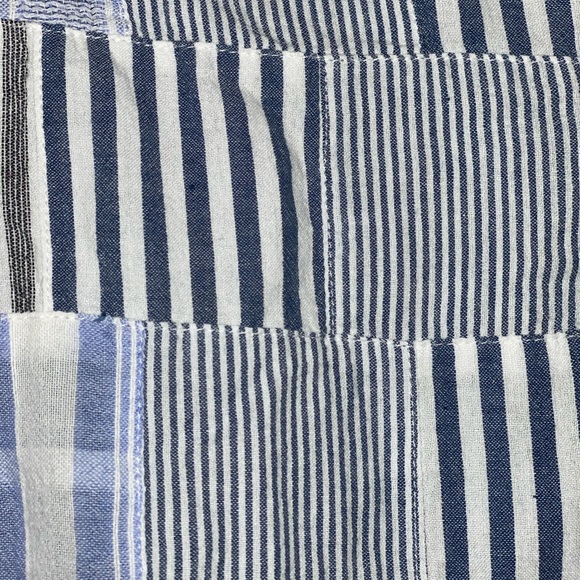 Anthropologie Blue Patchwork Zoe Swing Blouse - Picture 6 of 8